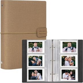 Vienrose 80 Pockets Mini Polaroid Photo Album 2x3 Inch Pictrue Book, 3 Ring Kpop Photocard Binder for Fujifilm Instax Mini 12 11 9 8 7s 25 26 40 50s 90 Evo Z2300 and Zip Printer, Green 1 Pack