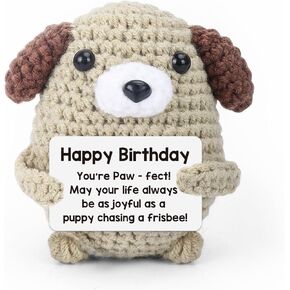 Birthday Gift: Hand - Crocheted Puppy for Daughters, Sons, Girlfriends, Boyfriends, Husbands, Wife, Sisters, Friends & Colleagues (Birthday)