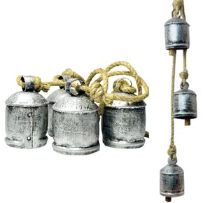 Cow Bells Shabby Chic Country Style Rustic Christmas Hanging Bells Harmony Metal Hanging Vintage Lucky Bells Giant