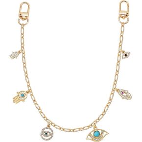 Gold Plated 2 Pack Grape Cherry Charms مجموعة سلسلة مفاتيح ， سحر حقيبة اليد للنساء ، سلاسل المفاتيح لزينة حقيبة اليد مفاتيح