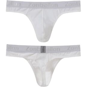 ZONBAILON Mens Sexy Thongs Underwear Low Rise Bikini Men G-srting T-Back Bulge Enhancing Underwear