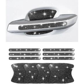 10PCS Car Door Handle Protector,Bling Car Accessories for Women,Car Accessories Car Door Handle Scratch Protector,Car Handle Protector,Car Exterior Accessories for Car Decoration (Pink)