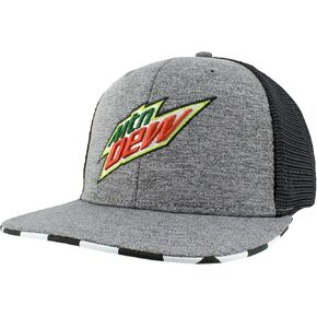 Mountain Dew 3D Embroidered Logo Flat Brim Hat Multicolor