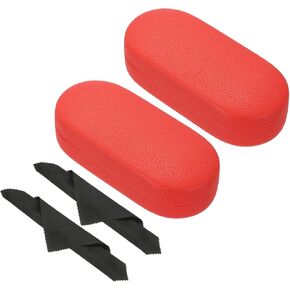 PATIKIL Hard Shell Eyeglasses Case, PU Leather Large Glasses Case Litchi Grain Protective Sunglasses Organizer