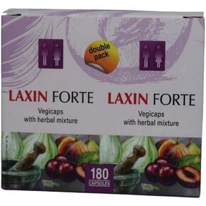 Laxin Forte 180 Capsules (90 in Each Bottle) Kosher Badatz Jerusalem Regular Bowel Movment