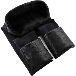 CHRLEISURE Women's Fleece Lined Tights - Fake Sheer Warm Pantyhose Thick Winter Leggings in Kuwait