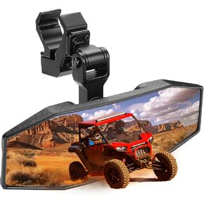 KEMIMOTO UTV Rear View Mirror 360° Adjustable Angle SXS UTV Mirrors Fit for 1.5“-2" Roll Cage Compatible with Polaris RZR 1000 XP Can Am X3 Pioneer 700 Talon Kawasaki KRX Mule CFmoto Zforce All