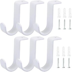 Curtain Rod Brackets for Ceiling-Mounted, Drapery Rod Holder for 1"Diameter Rod, Set of 2,Gold