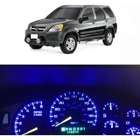 WLJH High Bright White Instrument Cluster Panel Speedometer Gauge Tachometer 12V Full LED Light Package Kits for Honda CRV CR-V 2002-2006,Pack of 12