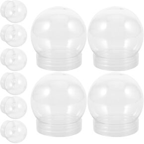 DOITOOL 20 Pack DIY Snow Globe - 2.7 Inch Clear Plastic Water Globe With Screw Off Cap - Empty 150ml Globe for Christmas Decoration Crafts