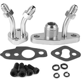 Turbo Oil Feed Inlet Flange Turbo Oil Return Flange Turbo Oil Feed Flange Water Return Discharge Kit 312‑07006‑003 Fit for CT9 CT12 CT20 Auto Parts