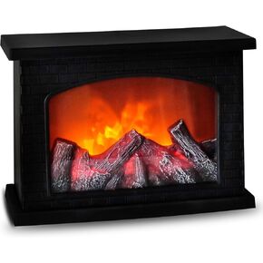 Bestview Fireplace Lanterns Decorative, Fake Fireplace,Flame Effect LED Fire Lamp for Indoor Outdoor Christmas Decoration (No Heater Function Black)