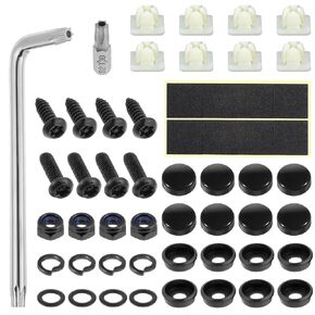 1/4" License Plate Screws Anti Theft License Plate Screws Theft Proof Security Screw Bolts Fasteners Stainless Steel Car Tag Bolt for Licenses Plates Frame Holder Cover Hardware