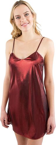 Intimo Women's Liquid Metallic Chemise/Thong Set in Saudi Arabia