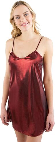 Intimo Women's Liquid Metallic Chemise/Thong Set in Saudi Arabia