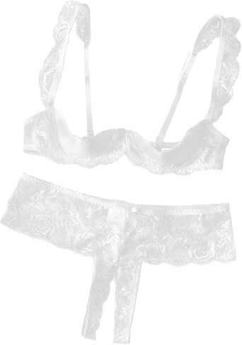 Lingerie Lace Babydoll 2 Piece Sexy Bra and Panty Sets S-XL in Saudi Arabia