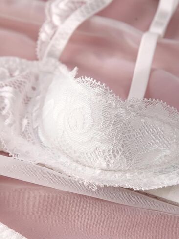 Lingerie Lace Babydoll 2 Piece Sexy Bra and Panty Sets S-XL in Saudi Arabia
