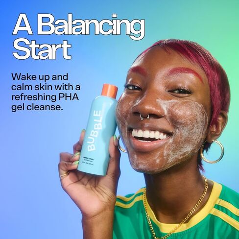 Bubble Skincare Fresh Start Gel Cleanser - Gentle Exfoliating Face Wash for Oily Skin - Formulated with Aloe Vera Juice + Caffeine to Protect and Soothe Complexion (50ml) in Saudi Arabia