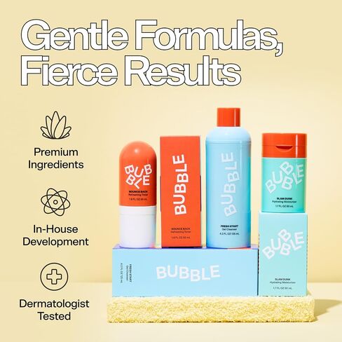 Bubble Skincare Fresh Start Gel Cleanser - Gentle Exfoliating Face Wash for Oily Skin - Formulated with Aloe Vera Juice + Caffeine to Protect and Soothe Complexion (50ml) in Saudi Arabia