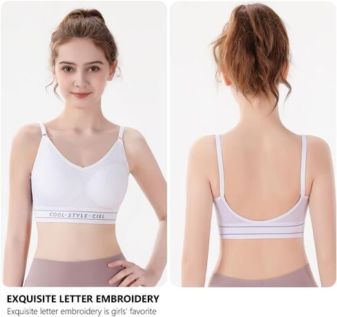 Sports Bras for Girl Ages 10-18 Years Old Teen Girls Trainning Bra Vest Camisole Bra Kids Wireless Running Bras in Saudi Arabia