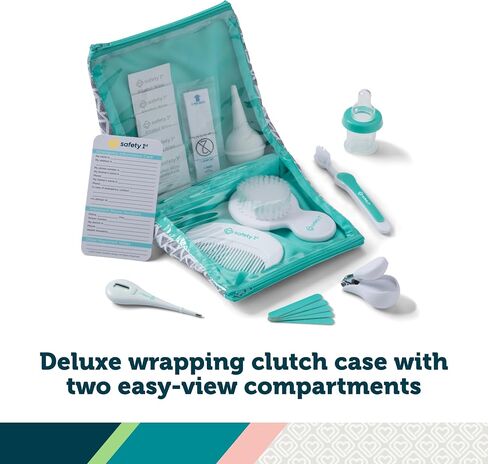 Safety 1st Deluxe Baby Healthcare and Grooming Kit, Arctic Blue, Newborn Baby Essentials, One Size, 25 Pieces in Kuwait