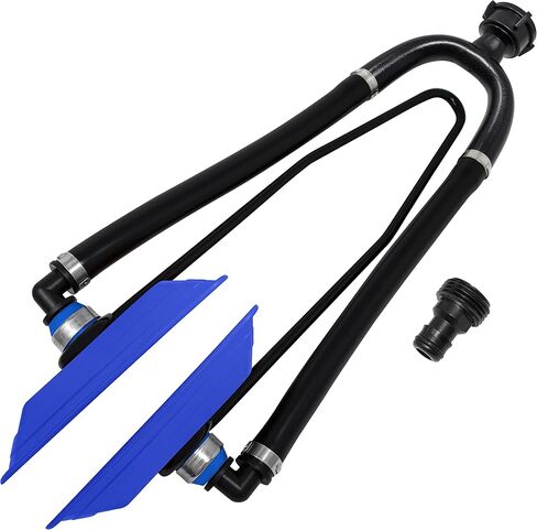 Seaworks Dual Feed Muff Style Boat Motor Flusher | Use for Antifreeze Winterization or Common Water Flush | 5/8 Inch Standard Garden Hose Connection (Black) in Kuwait