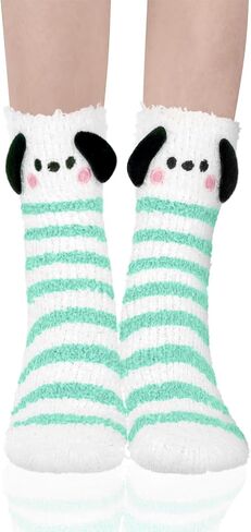 Benefeet Sox Cute Fuzzy Socks for Women Girls Funny 3D Dog Fluffy Socks Soft Cozy Animal Fleece Socks Warm Slipper Socks in Saudi Arabia