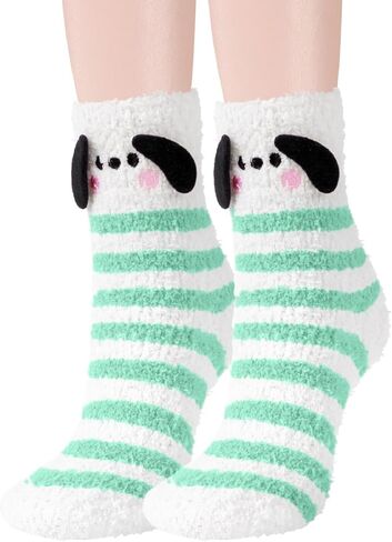 Benefeet Sox Cute Fuzzy Socks for Women Girls Funny 3D Dog Fluffy Socks Soft Cozy Animal Fleece Socks Warm Slipper Socks in Saudi Arabia