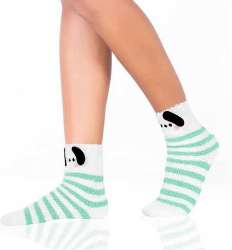 Benefeet Sox Cute Fuzzy Socks for Women Girls Funny 3D Dog Fluffy Socks Soft Cozy Animal Fleece Socks Warm Slipper Socks in Saudi Arabia