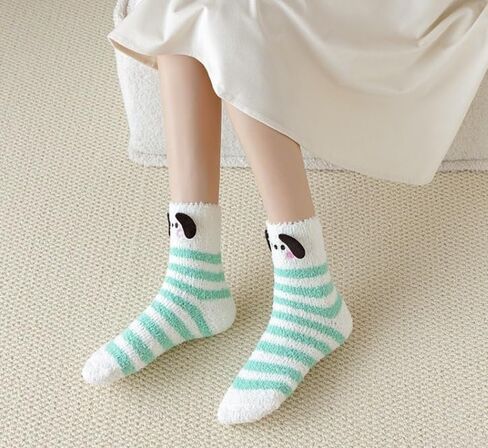 Benefeet Sox Cute Fuzzy Socks for Women Girls Funny 3D Dog Fluffy Socks Soft Cozy Animal Fleece Socks Warm Slipper Socks in Saudi Arabia