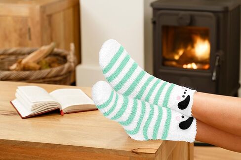 Benefeet Sox Cute Fuzzy Socks for Women Girls Funny 3D Dog Fluffy Socks Soft Cozy Animal Fleece Socks Warm Slipper Socks in Saudi Arabia