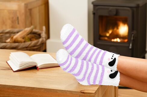 Benefeet Sox Cute Fuzzy Socks for Women Girls Funny 3D Dog Fluffy Socks Soft Cozy Animal Fleece Socks Warm Slipper Socks in Saudi Arabia
