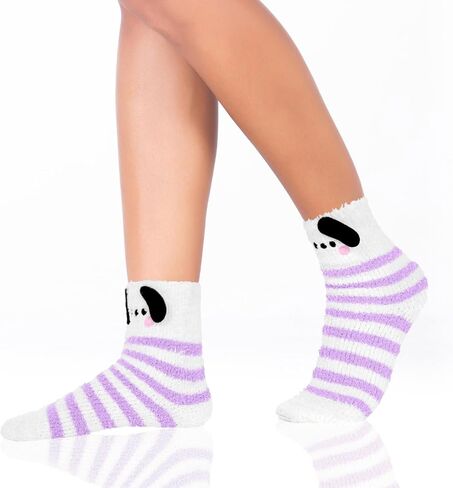 Benefeet Sox Cute Fuzzy Socks for Women Girls Funny 3D Dog Fluffy Socks Soft Cozy Animal Fleece Socks Warm Slipper Socks in Saudi Arabia