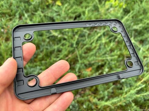 MULL 3D Embossed American Flag Motorcycle Aluminum License Plate Frame, Black (Pack of 1) in Saudi Arabia