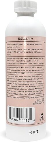 Vegetable Glycerin/Glycerine Quart, Natural Pure USP Food Grade/Cosmetic Grade, For Skin, Hair, Crafts, Soap Base Oil - Kosher, Halal and Pharmaceutical for by Raw Plus Rare (32 Fl Oz (Pack of 1)) in Saudi Arabia