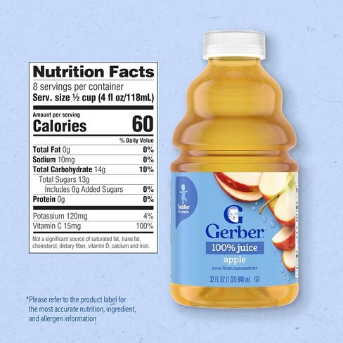 Gerber Juice, Apple Juice From Concentrate, 32 Fl Oz Bottle in Saudi Arabia