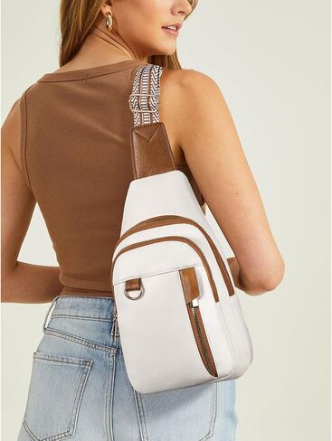 GAEKEAO Sling Bag for Women Crossbody Bags Fanny Pack Vegan Leather Chest Bag Travel Shoulder Belt Purse Backpack Gifts in Kuwait