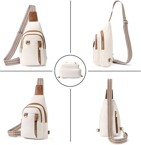 GAEKEAO Sling Bag for Women Crossbody Bags Fanny Pack Vegan Leather Chest Bag Travel Shoulder Belt Purse Backpack Gifts in Kuwait