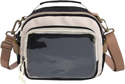 Ita Bag Pin Display Backpack with Insert Canvas Single Shoulder Crossbody Bag Contrast Handbag and Purse for Women (Black) in Saudi Arabia