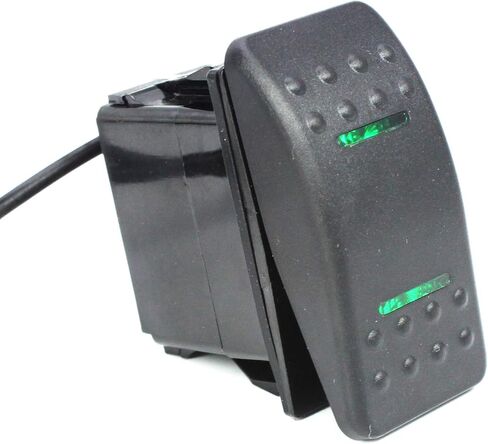 X-Haibei مقاوم للماء 3 أوضاع روكر التبديل 12 فولت 24 فولت SpDT ON Off ON 4 Pin Red LED Light for Boat Car RV in Kuwait