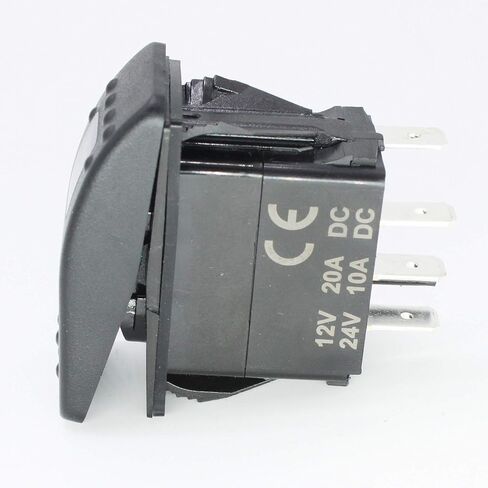 X-Haibei مقاوم للماء 3 أوضاع روكر التبديل 12 فولت 24 فولت SpDT ON Off ON 4 Pin Red LED Light for Boat Car RV in Kuwait