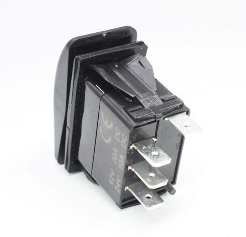 X-Haibei مقاوم للماء 3 أوضاع روكر التبديل 12 فولت 24 فولت SpDT ON Off ON 4 Pin Red LED Light for Boat Car RV in Kuwait