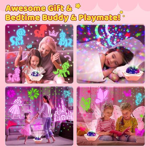 One Fire Kids Night Light Star Projector for Bedroom, 48 Colors+360° Rotating Night Lights for Kids with Bluetooth Speaker,Remote+Timer Star Light Projector for Bedroom, Night Light Projector for Kids in Saudi Arabia