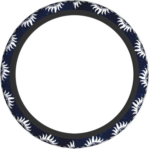 Supernatural Steering Wheel Cover for Women Men Anti-Slip Breathable and Sweat Absorption Universal Cute Steering Wheel Protector Car Accessories -034 in Kuwait