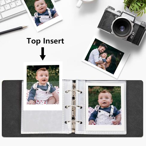 Vienrose 80 جيوب ميني Polaroid Photo Album 2x3 Inch Pictrue Book ، 3 Ring Kpop Photocard Binder for Fujifilm Instax Mini 12 11 9 8 7s 25 26 40s 90 Evo Z2300 and Zip Printer ، Green 1 Pack in Saudi Arabia
