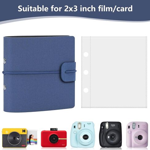 Vienrose 80 جيوب ميني Polaroid Photo Album 2x3 Inch Pictrue Book ، 3 Ring Kpop Photocard Binder for Fujifilm Instax Mini 12 11 9 8 7s 25 26 40s 90 Evo Z2300 and Zip Printer ، Green 1 Pack in Saudi Arabia