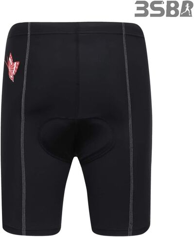 Womens Triathlon Shorts, Padded Cycling Shorts with Red Butterfly, Black in Kuwait