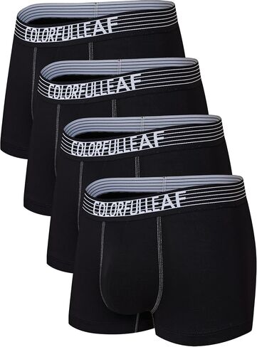 ملخصات ملاكمة للرجال Colorflefleaf Underwea رايون ناعمة مصنوعة من ملخصات Bamboo Boxer للرجال مع حقيبة ثلاثية الأبعاد مفتوحة ذبابة in Kuwait