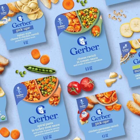 Gerber Baby Food, Mashed Potatoes & Seasoned Beef in Gravy and a side of Carrots, Peas and Corn, Toddler Food with Farm Grown Veggies, Toddler Meal, No Preservatives, 6.67 oz Ounce in Saudi Arabia