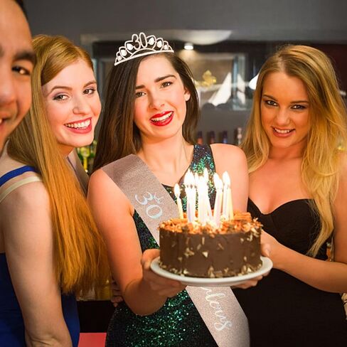 Ondder Rose Gold Birthday Sash و Crown Tiara للنساء عيد ميلاد تاج و Crown للنساء in Kuwait